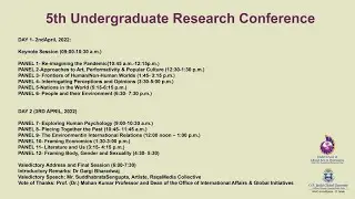 Day-2:- JSLH Fifth Undergraduate Research Conference