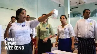 Critics call Myanmar&rsquo;s first elections since military coup a sham as civil war rages on