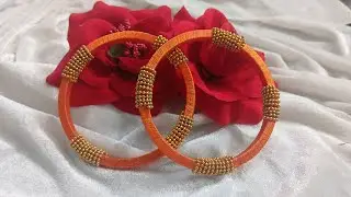 Beautiful Silk Thread Bangles With Ball Chain Design#diy #bangles #handmade #art #coversong #song
