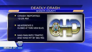 Deadly crash on I-5 in North Redding closes lanes overnight