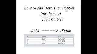 How to add data in to Java JTable? JTable in Java | How to retrive data from MySql in to JTable |