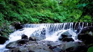 Calming Spring WATERFALL. Relaxing NATURE Sounds for Stress Relief and Sleep. 10 Hours. White Noise.