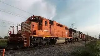 EJE 675 SD38 leads massive coal train north out of Lang Yard