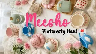 Meesho Pinteresty Cup & Saucer Set + Mug Haul ☕✨ Cute & Aesthetic Finds! 💌| Shop With Sania #meesho 