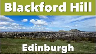 Blackford Hill over looking Edinburgh.  Views of the city, Edinburgh Castle and Arthur's Peak.