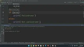 Palindrome in python ,