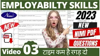 iti employability skills new nimi pdf question in hindi || 1st year es new question bank