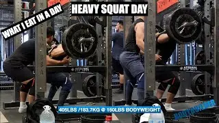 HEAVY SQUAT DAY \ WHAT I EAT IN A DAY 🦍