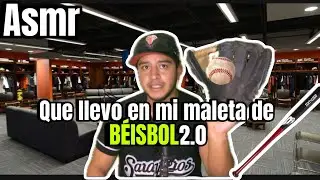 ASMR que llevo en mi MALETA de BÉISBOL 2025⚾️/ accesorios de béisbol/ Susurros para dormir 