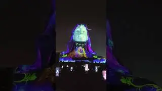 Light show of shiva as first adiyogi || coimbatore|| 