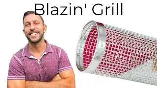 BLAZIN' GRILL Rolling Grill Basket All in One Kit