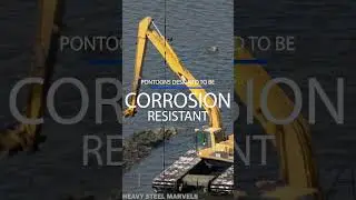 The Amphibious Excavators #excavator #floating