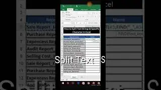 How to Split text from specific character in Excel | #Youtube #Shorts
