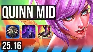 QUINN vs MALPHITE (MID) | 12/1/6, 7 solo kills, Legendary | EUW Master | 25.16
