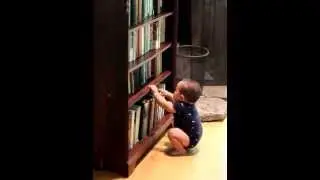 A baby bookworm?