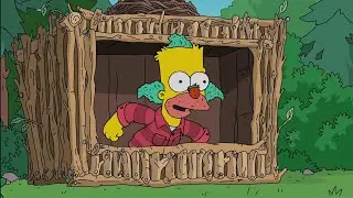 The Simpsons: Bart playing Krusty the Clown.
