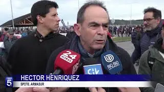 Presidente ARMASUR punto de prensa, movilizaci&oacute;n Ley Lafkenche en Puerto Montt 07 de junio de 2024