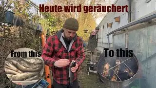 Die Angelnachbarn beim Räuchern