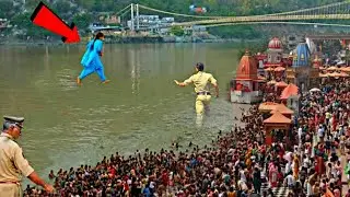 हरिद्वार के गंगा नदी में एक लडकी अचानक दौडने लगी फिर जो चमत्कार हुआ 😱 जिसे देखकर भक्तो के पसीने छूटे