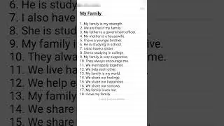 My family essay for kids #grade2 #schoolassignment #english #grade1 #myfamily #grade4