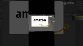 Best way to Create a amazon logo in Adobe Illustrator #youtubeshorts #youtube #ytshorts #youtuber