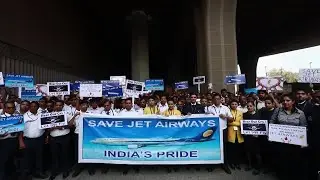Jet Airways' employees hold silent protest, ask government's intervention