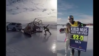 Kjeld Nuis - 93 km/h. Record speed on speed skates