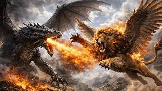 Dragon vs Winged Lion &ndash; The Most Brutal Sky Battle Ever
