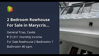 2 Bedroom Rowhouse For Sale in Marycris Complex General Trias Cavite