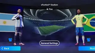 Argentina vs Brazil football match gameplay efootball #argentina #brazil 