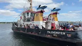 Наблюдение за кораблями в Киле: круиз MS FALCKENSTEIN от пирса...