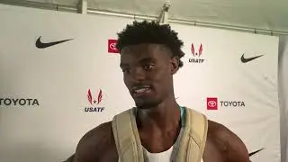 Jacory Patterson Reacts To Winning His 400m Heat At USATF Outdoor Championships