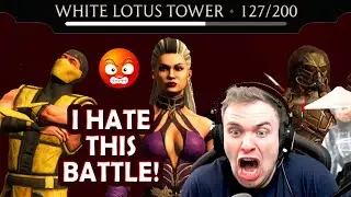 MK Mobile. Fatal White Lotus Tower Battle 127 MADE ME FURIOUS! So Much Rage...