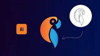 Parrot Bird Drawing Convert Vector Style in Adobe Illustrator Tutorial