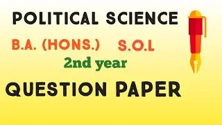 International Relations & Global Politics 2nd Year(SOL)2014 question paper B.A. political science H.