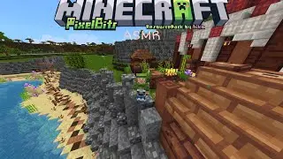 MINECRAFT ASMR-(COMB,MOUTHSOUNDS+QTIP) BUILDING PATH, FIXING TINGZ