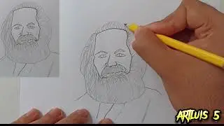 C&oacute;mo dibujar a Karl Marx​​ | How to draw Karl Marx