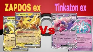 Tabletop Zapdos ex vs tinkaton ex