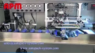 Auto round plastic bottle screen printing machine