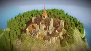 Строительство островного замка 🏰 - Майнкрафт #майнкрафттаймлапс