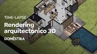 TIMELAPSE Ilustración digital : Rendering Arquitectónico 3D en Sketchup | Fernando Neyra | Domestika