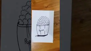 How to draw popcorn || popcorn drawing for kids #popcorn #drawing #shortvideo