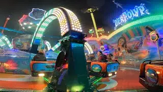 Der Polyp (Dre&szlig;en) Night Time On Ride Cannstatter Volksfest Stuttgart 2023