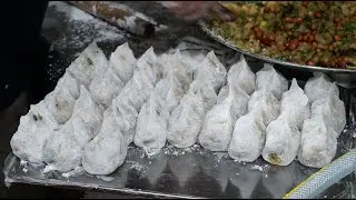 【4K】Hand made dim sum in Hong Kong night market, street food