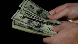 Hands Count Hundred Dollar Bills | Stock Footage Video