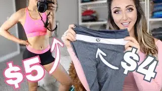 Wearing $5 LULULEMON & GYMSHARK for a WEEK! THRIFT HAUL