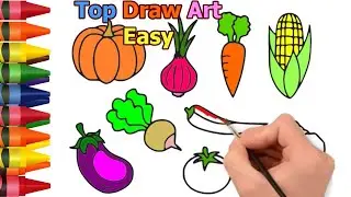 How to Drawing Fruits Easy | Beautiful Glitter Color Cake for Kids