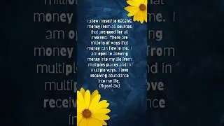 I Allow Myself To Receive Money From All Sources - Passive Income Affirmations #moneyaffirmations