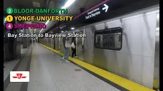TTC POV Walk: Bay Station to Bayview Station Via Bloor-Yonge Station