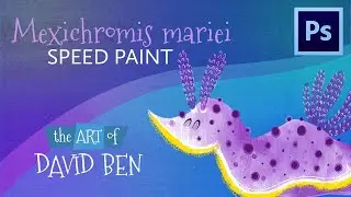 Mexichromis mariei (sea slug) Speed Paint- Art of David Ben